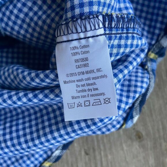 Crazy‎ 8 Blue Yellow White Plaid Double Weave Shirt NEW NWT Size Small 5 6 - Picture 5 of 8